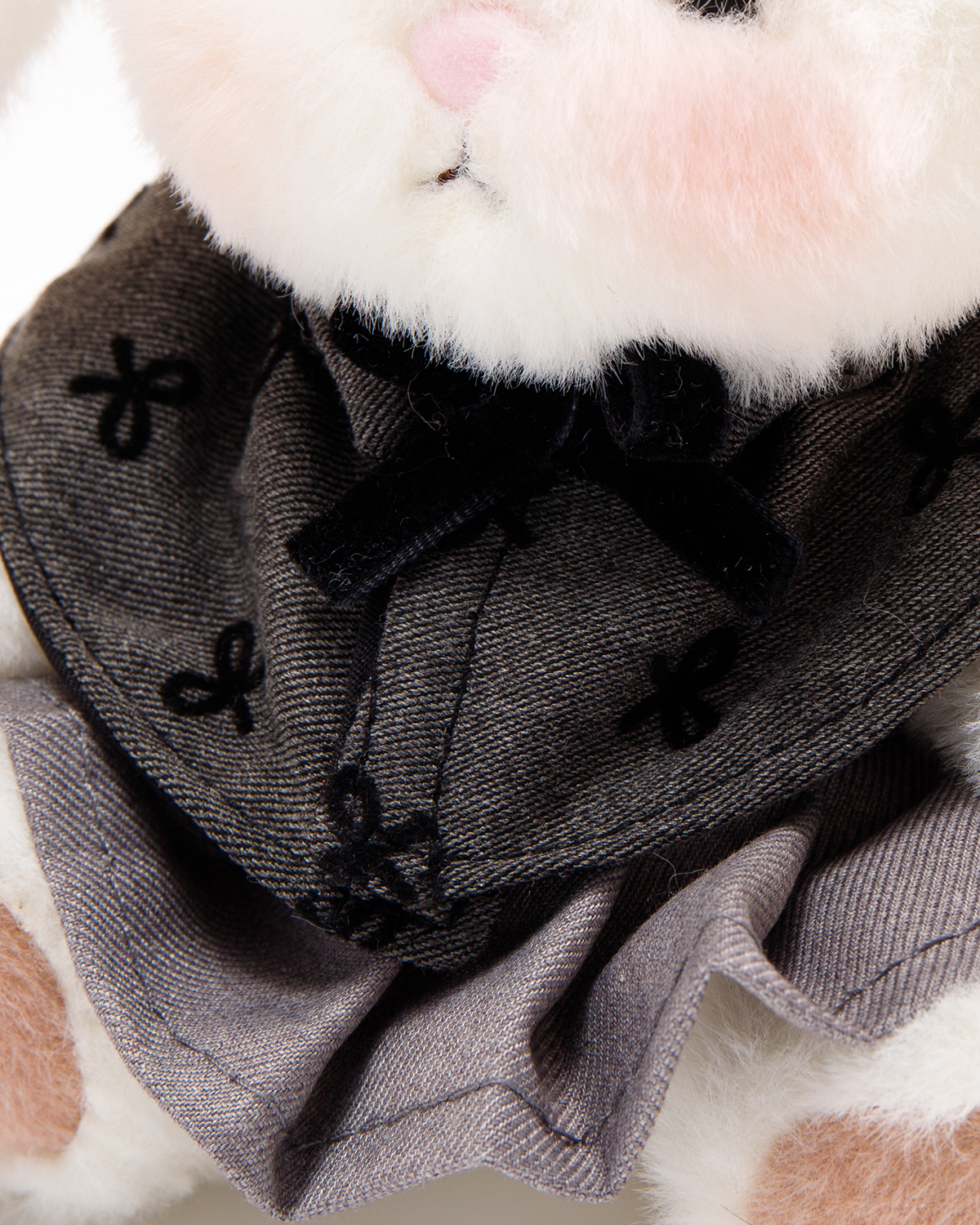 Getahug Elegant Gray Dress Mini Bunny Bag Charm | 5.9 Inches Soft Plush Keychains Gift