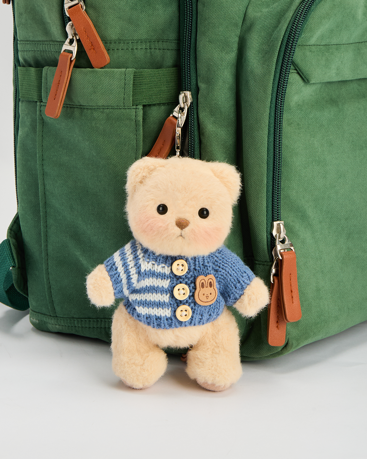 Getahug 5.9 Inches Blue Sweater Brown Mini Bear Pendant Keychain Gift