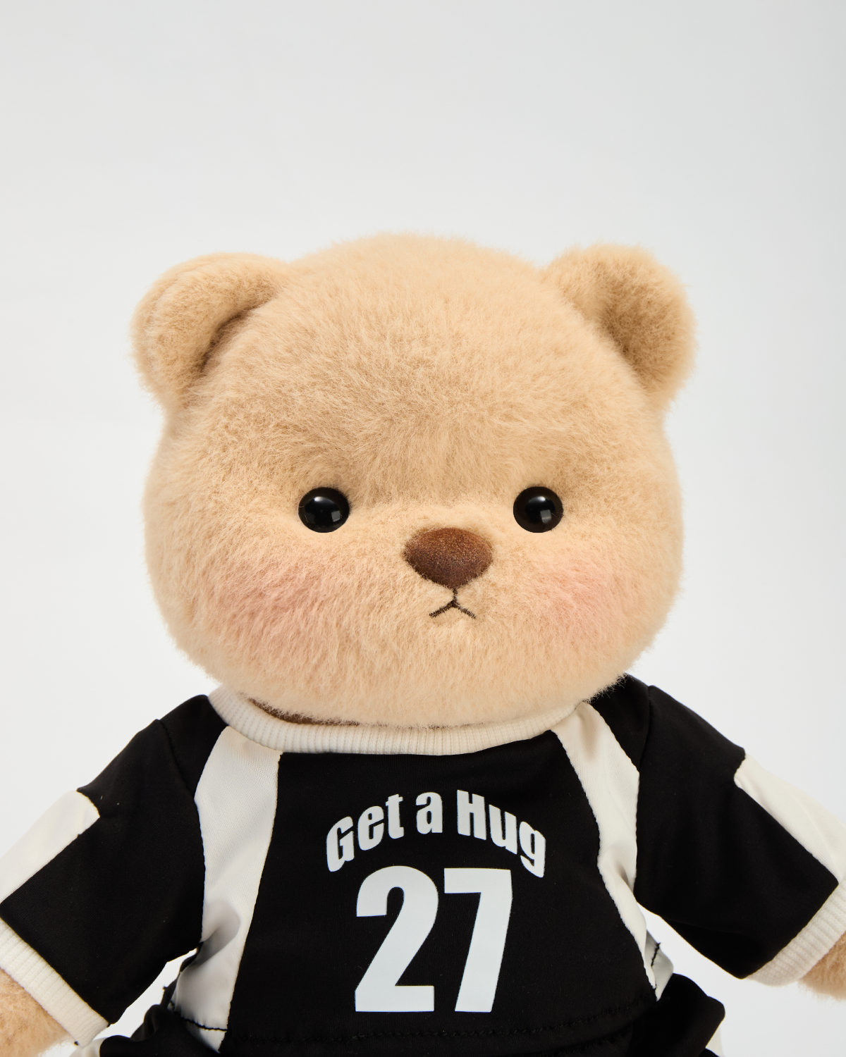 Getahug No. 27 Black Basketball Jersey Bear | Handmade Jointed Stuffed Animal Gift