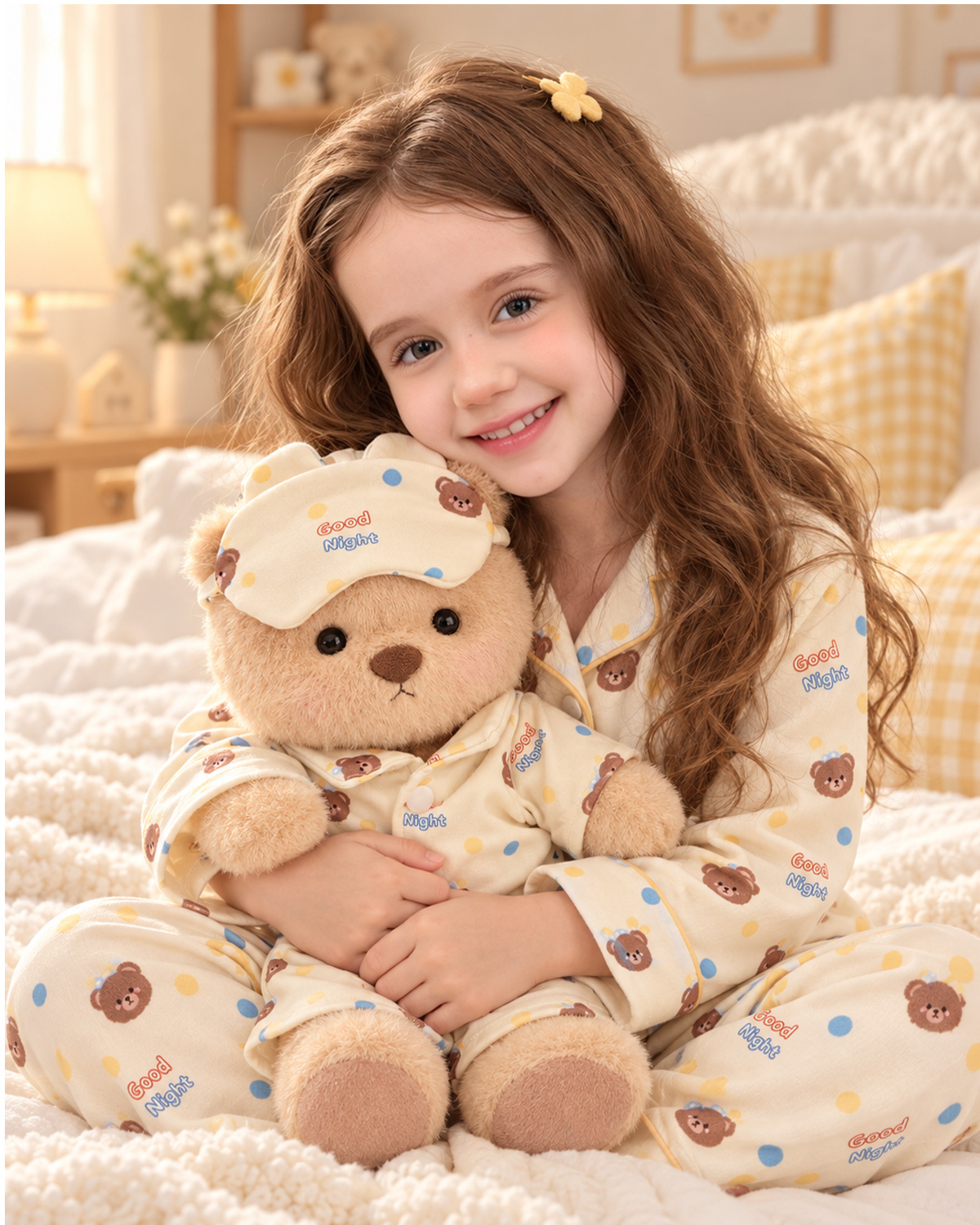 Getahug Goodnight Pajamas Bear | Handmade Jointed Teddy Bear Stuffed Animal Gift