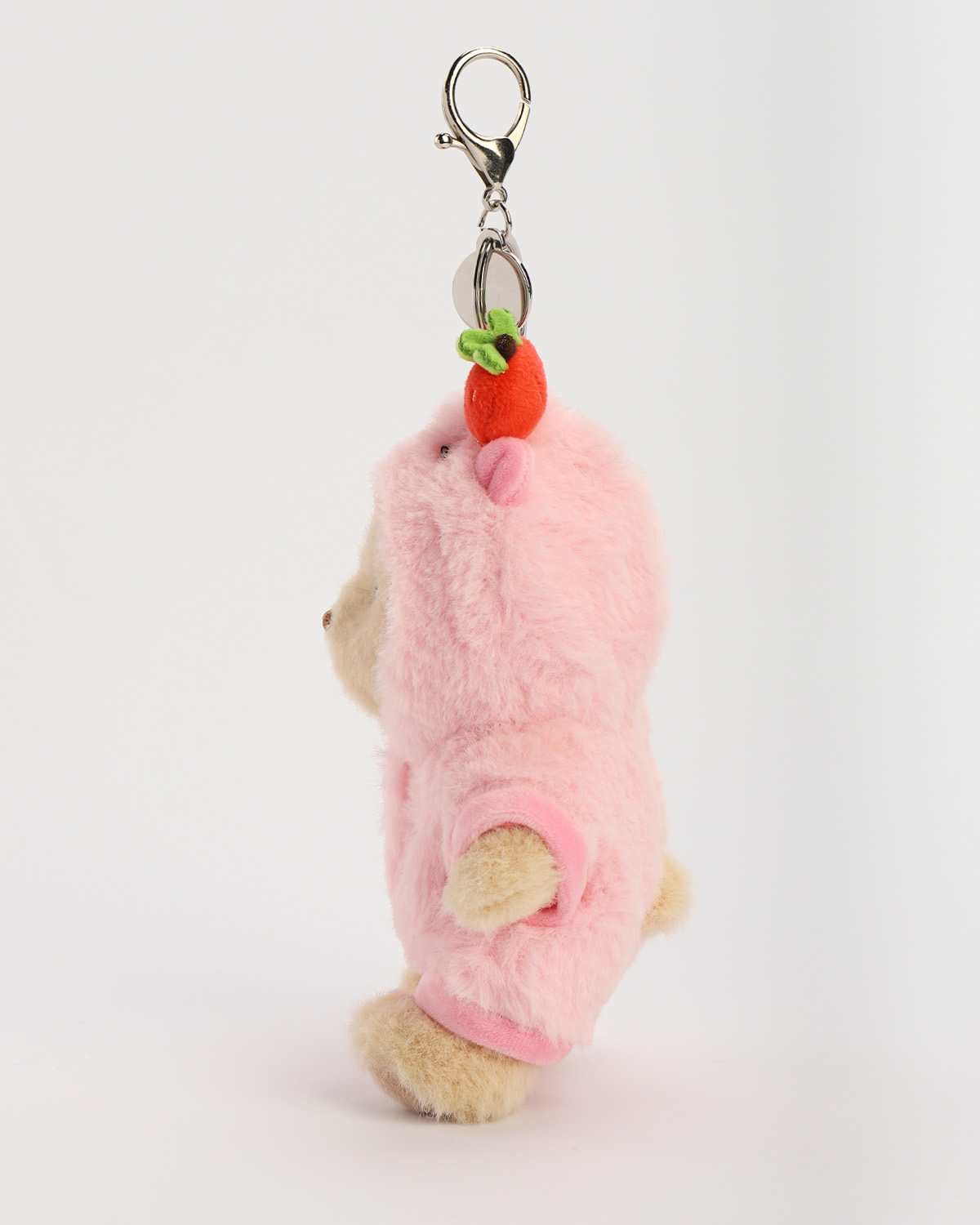 Getahug 5.9 Inches Strawberry Capybara Brown Mini Bear Pendant Keychain Gift