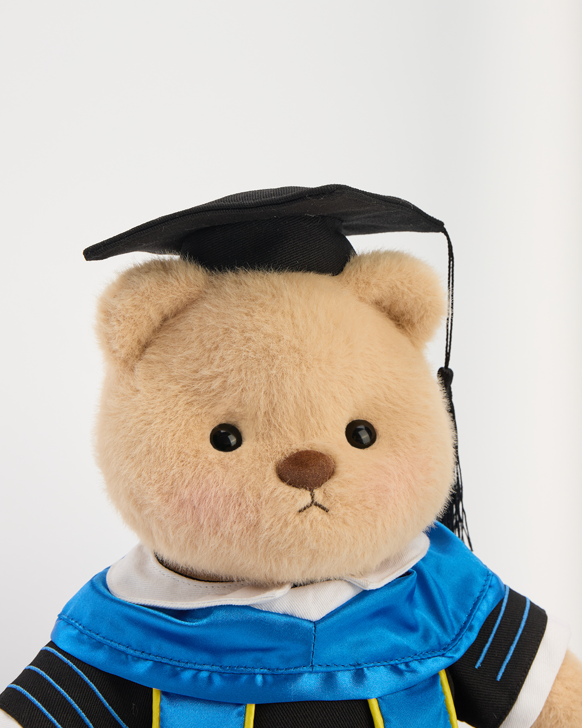 Getahug Graduation Cap and Gown Blue Stole Bear | Handmade Jointed Teddy Bear Gift