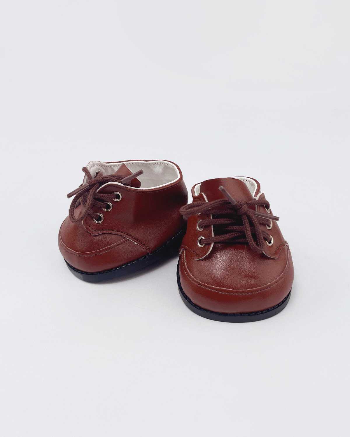 Brown Leather Shoes | Teddy Bear Clothes