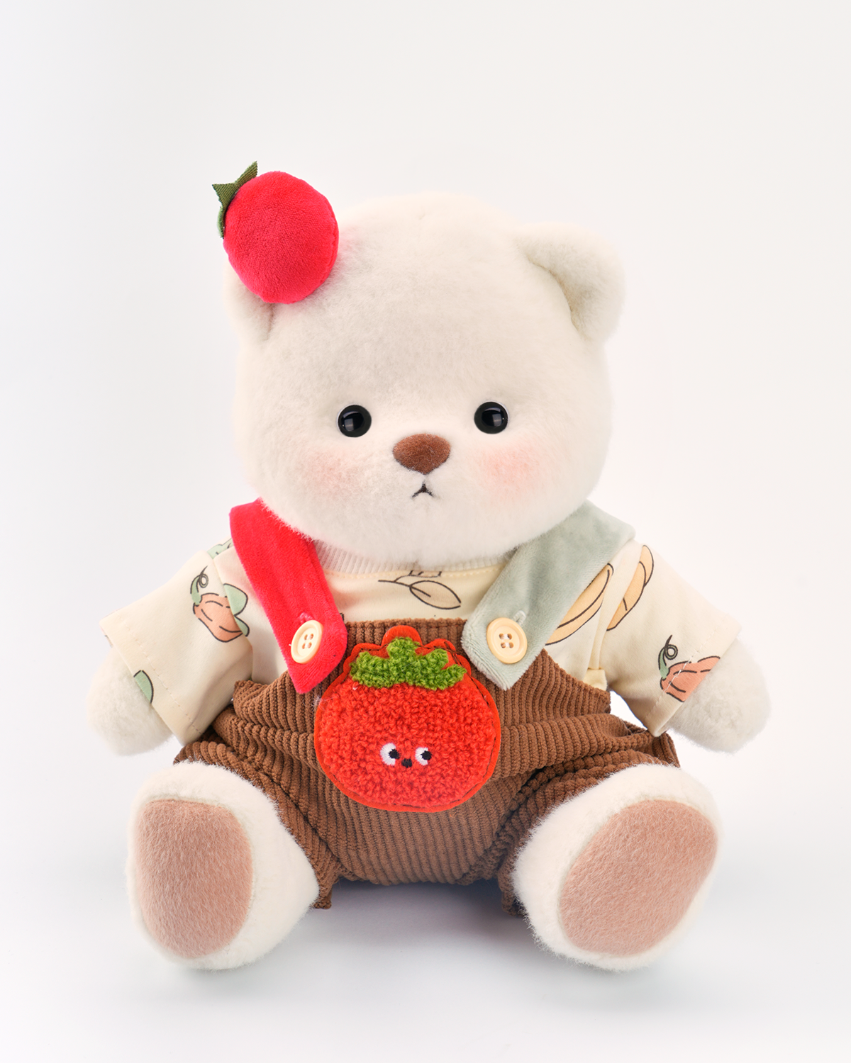 Getahug 🍅Tomato Overalls Bear | Handmade Jointed Teddy Bear Gift