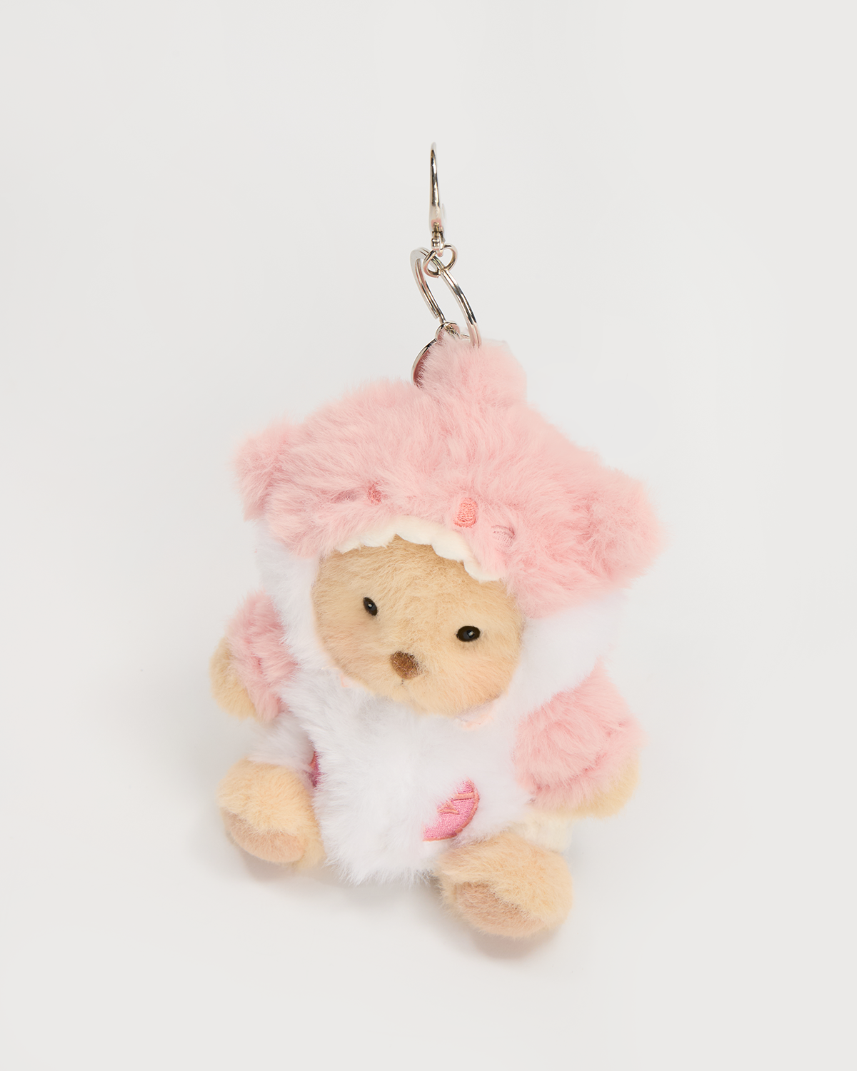Getahug 5.9 Inches Pink Shark Brown Mini Bear Bag Charm Keychains Gift