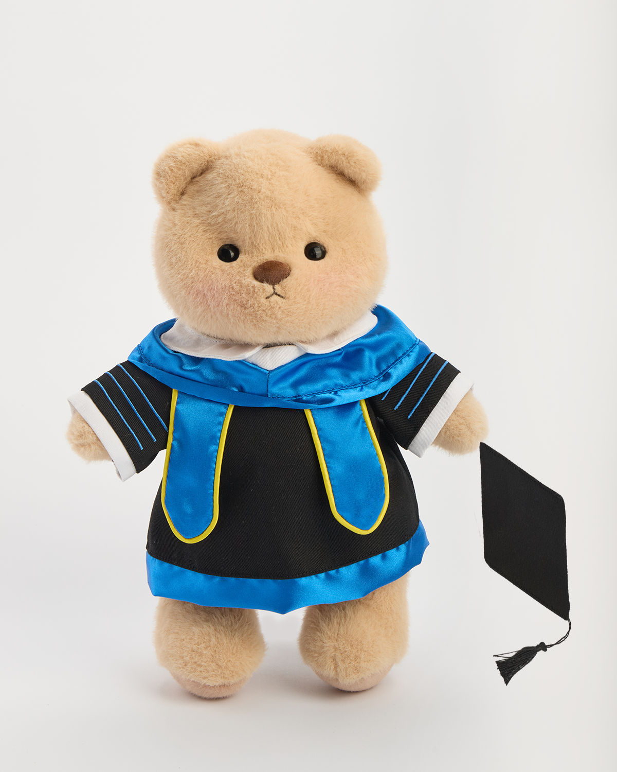 Getahug Graduation Cap and Gown Blue Stole Bear | Handmade Jointed Teddy Bear Gift