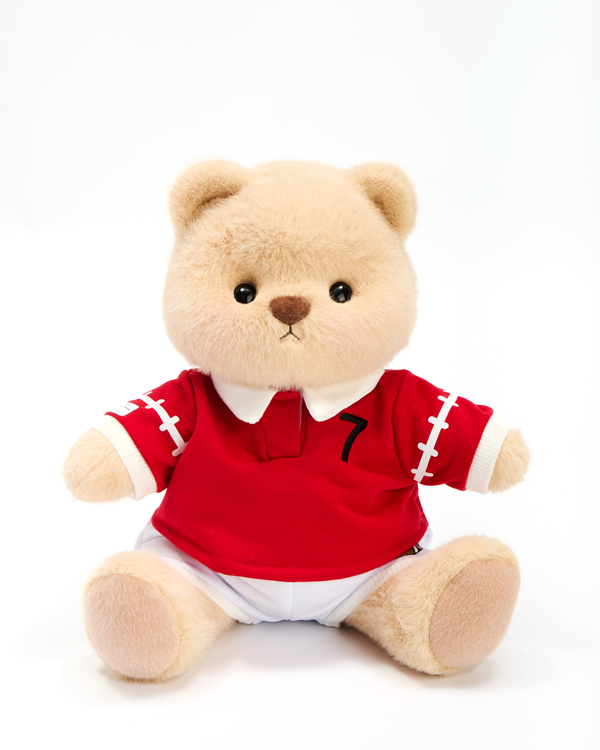 Getahug No. 7 Red Football Jersey Bear | Handmade Jointed Stuffed Animal Gift