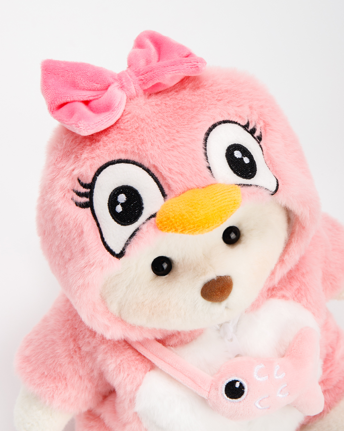 Getahug Pink Penguin Teddy Bear | Handmade Jointed Stuffed Animal Gift