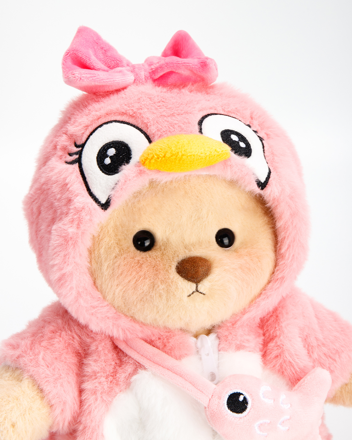 Getahug Pink Penguin Teddy Bear | Handmade Jointed Stuffed Animal Gift