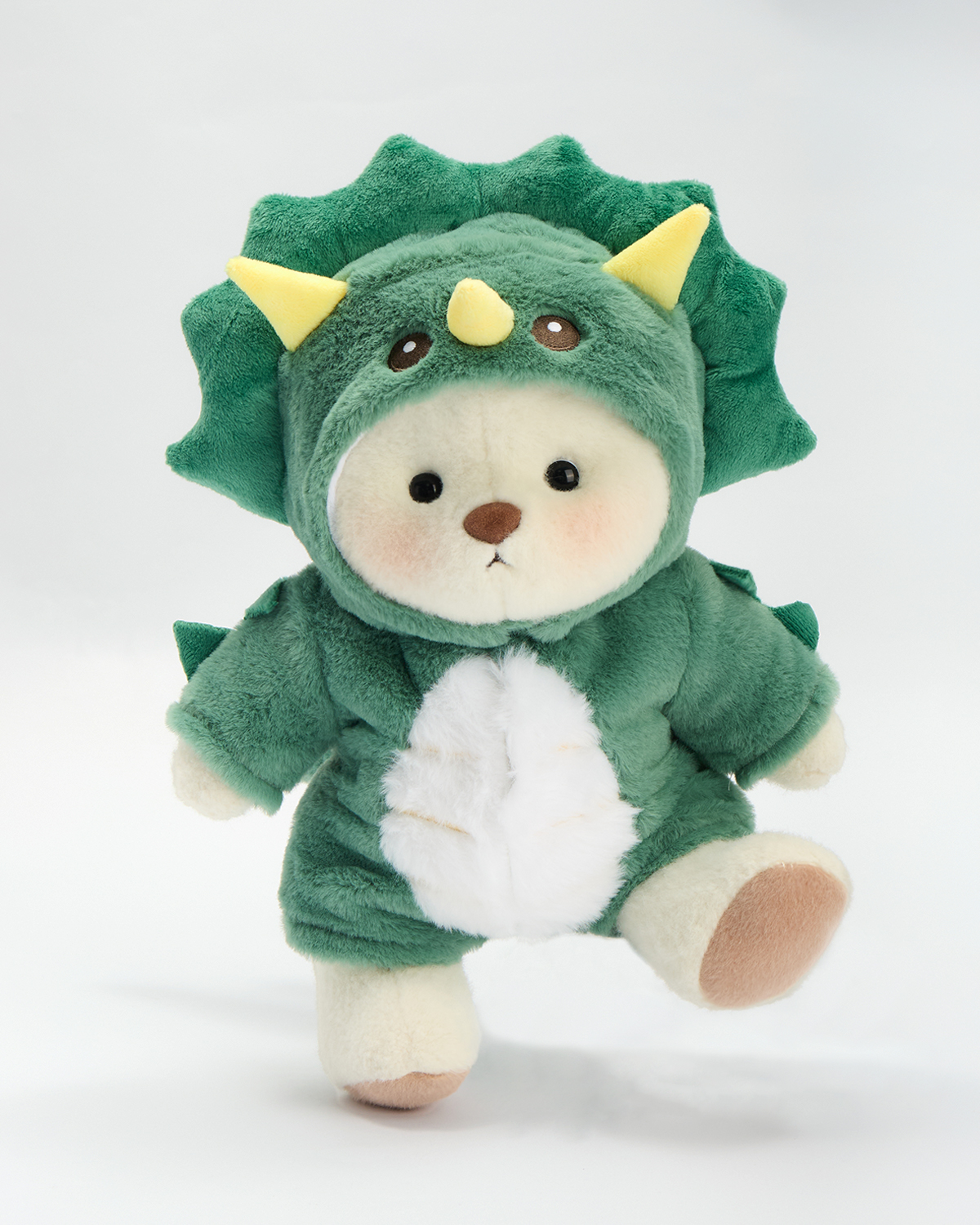 Getahug Green Triceratops Bear | Handmade Jointed Stuffed Animal Gift