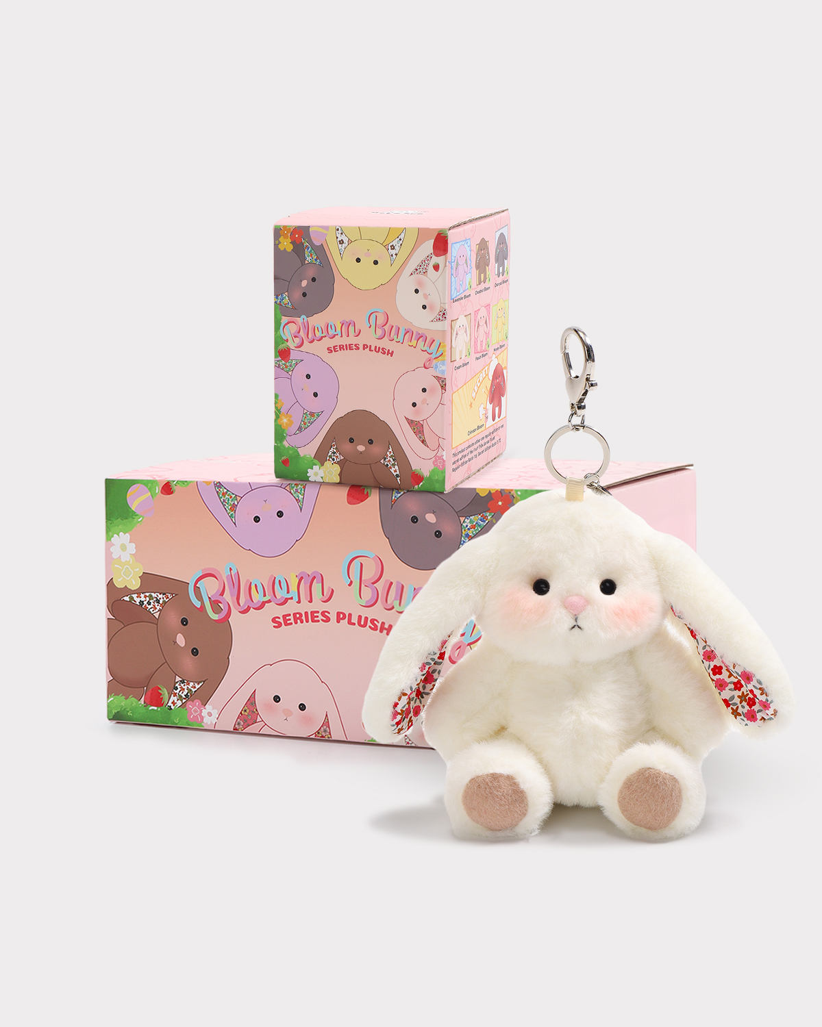 Getahug Rainbow Bloom Mini Bunny Blind Box | 5.9 Inches Plush Bag Charm Keychains Gift