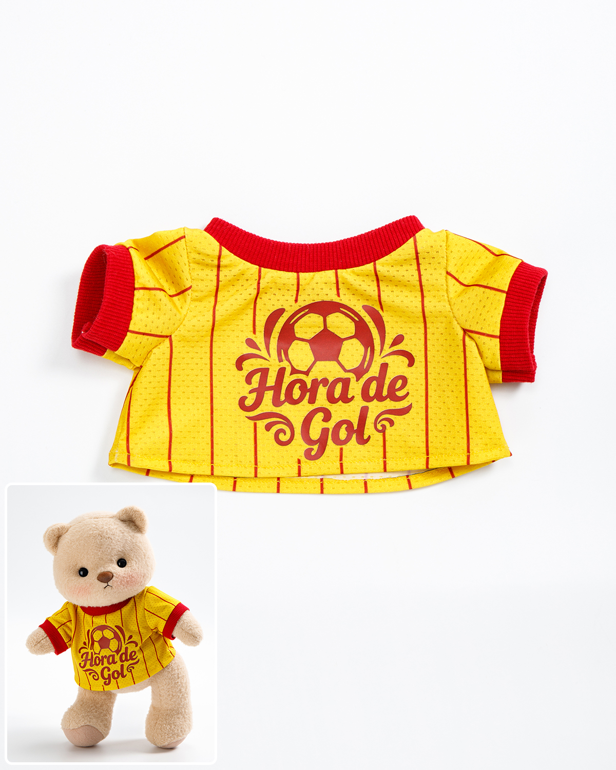 Getahug Soccer Goal Time Teddy Bear | Handmade Jointed Stuffed Animal Gift for Football Fans