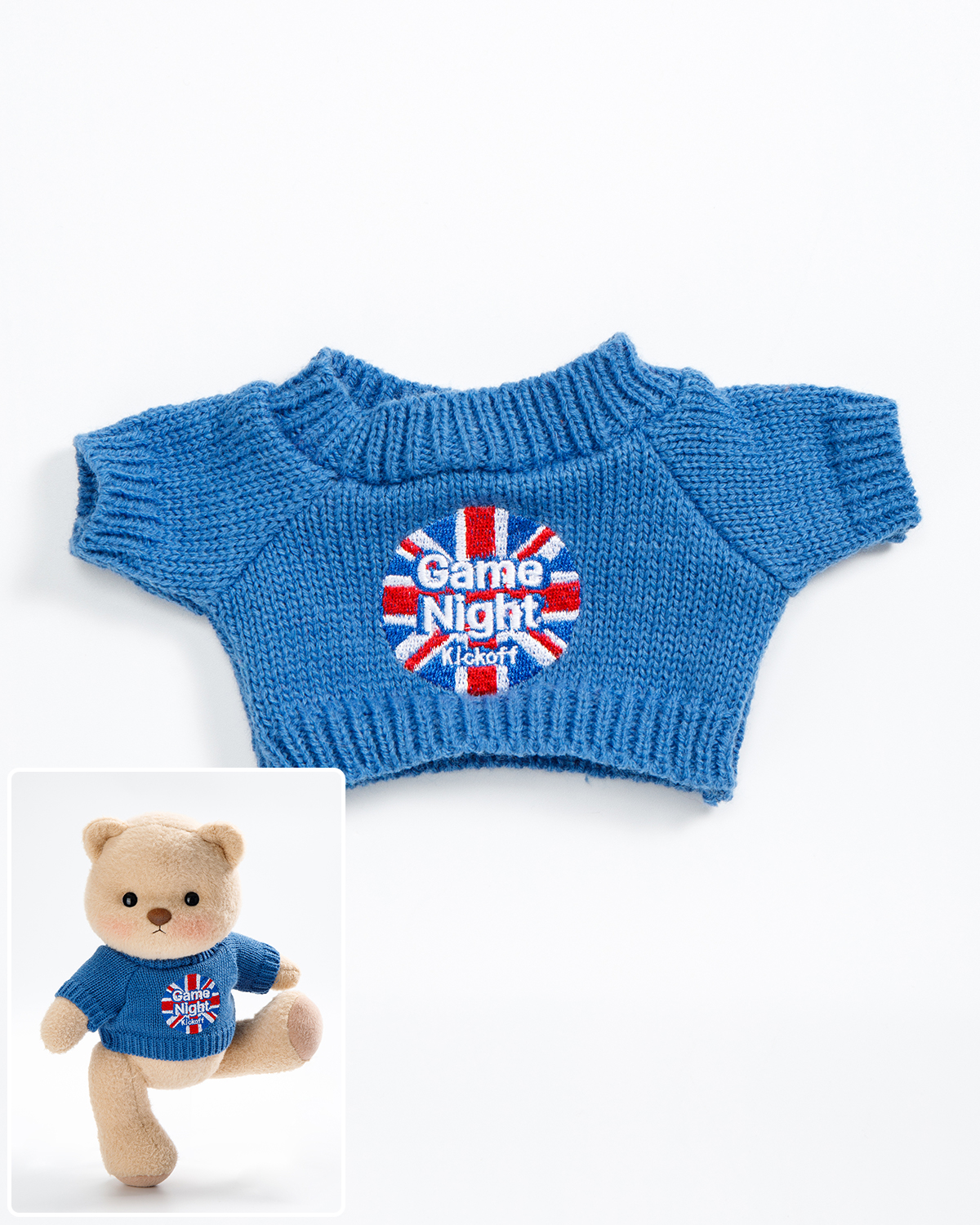 Getahug Soccer Game Night Teddy Bear | Handmade Jointed Stuffed Animal Gift for Football Fans