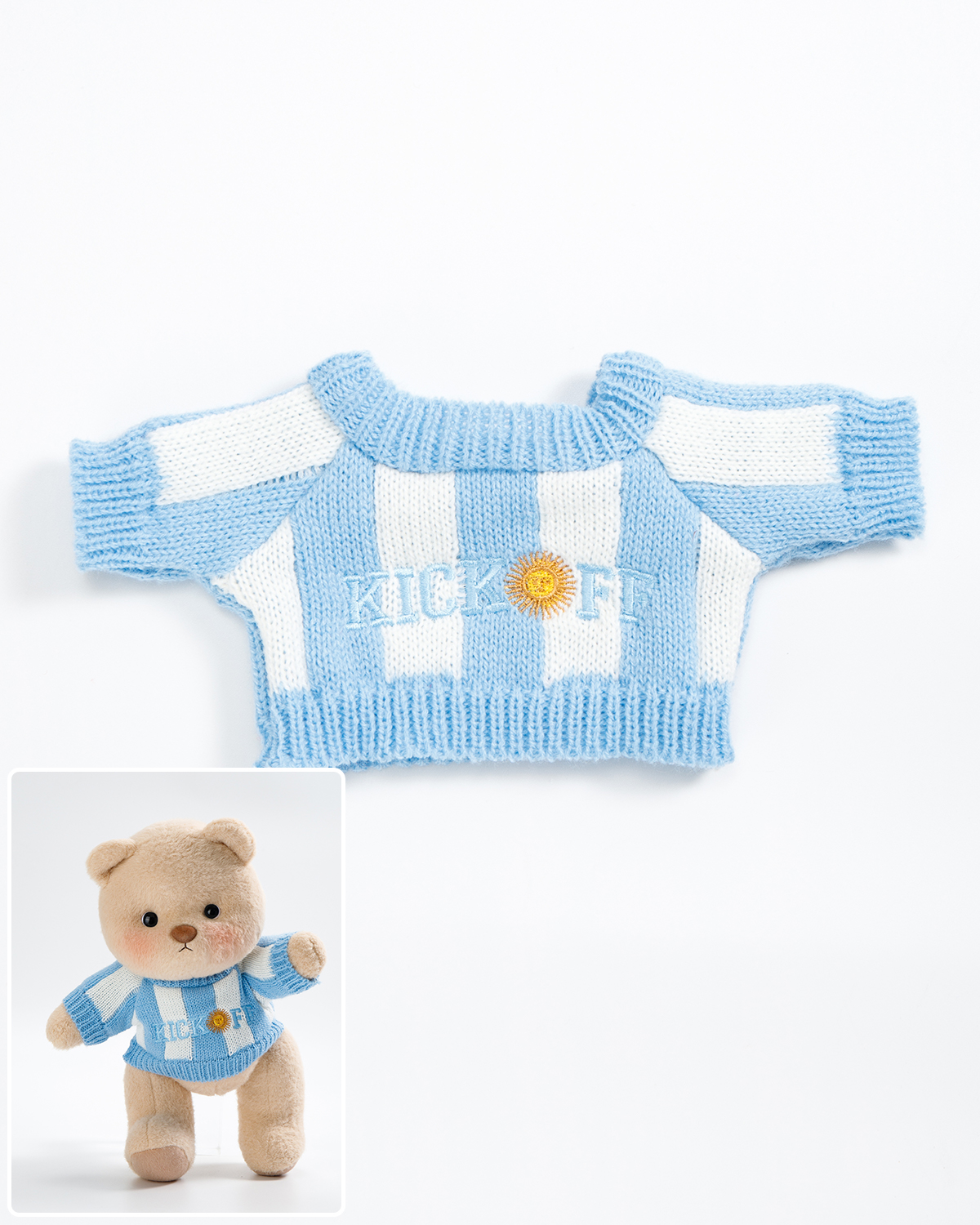 Getahug Soccer Kickoff Teddy Bear | Handmade Jointed Stuffed Animal Gift for Football Fans