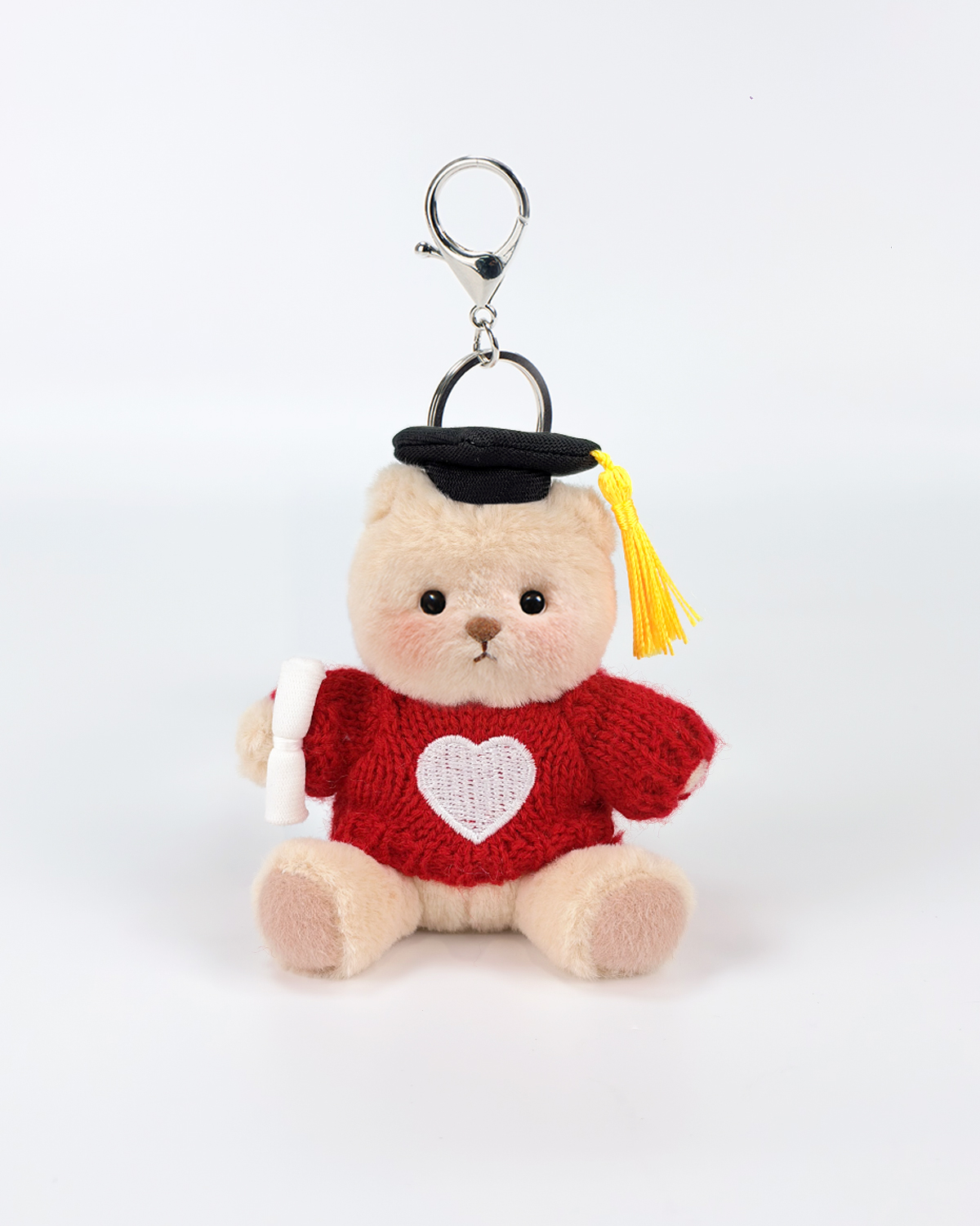 Getahug 3.9" Graduation Mini Bear Keychain | Fixed-limb Pocket Plush Bag Charm Class of 2026 Gift