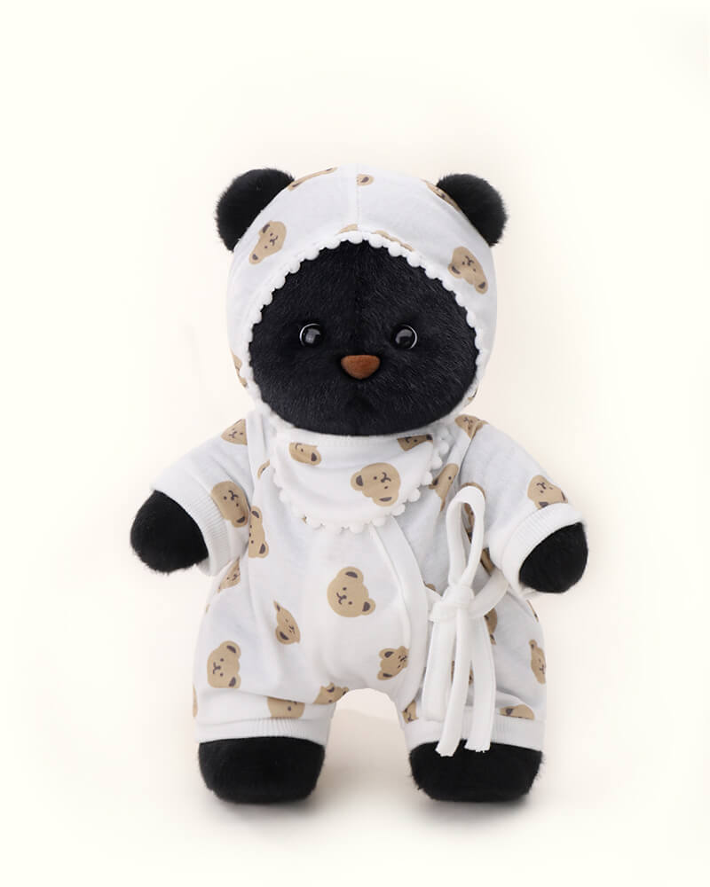 Getahug Teddy Pajamas Black Bear | Handmade Jointed Teddy Bear Gift (Presale)