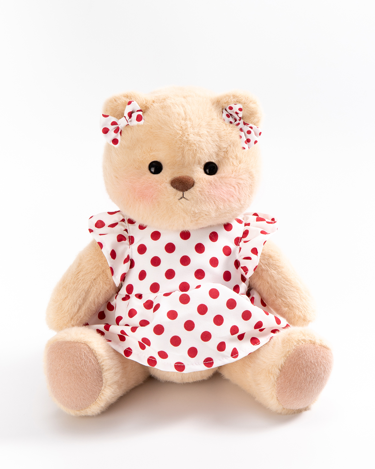 Getahug Sunny Polka Dot Dress Bear | Handmade Jointed Teddy Bear Stuffed Animal Gift