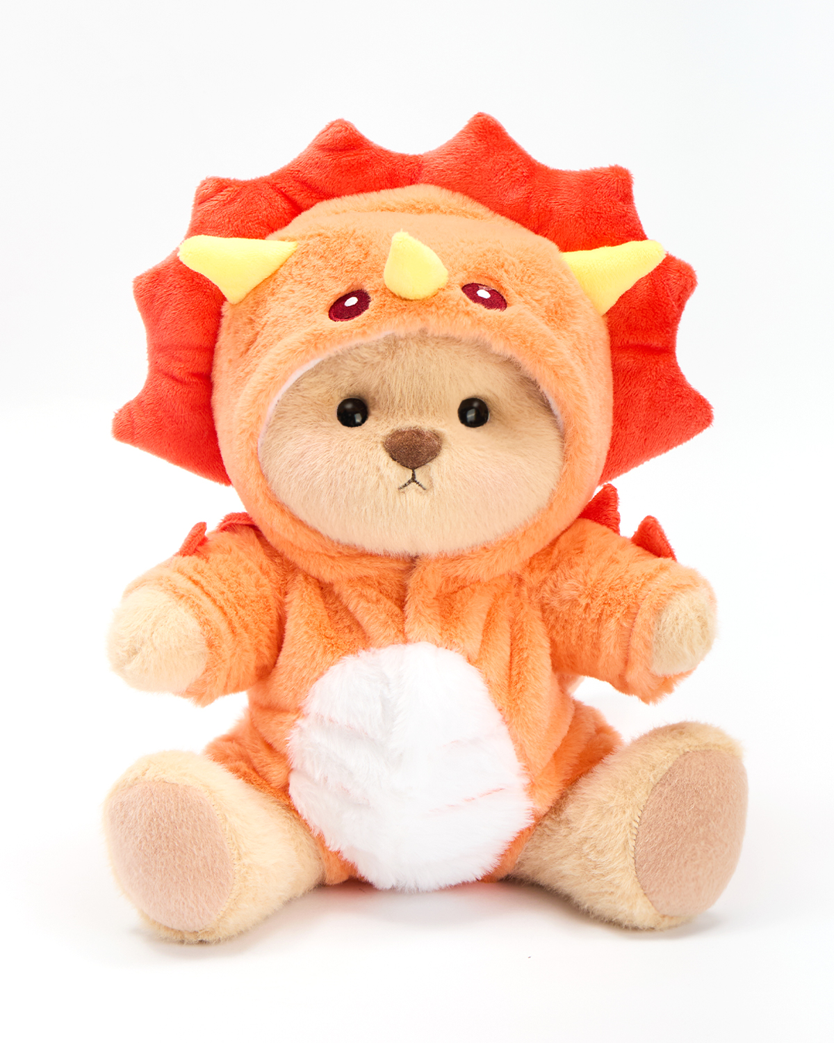 Getahug Orange Triceratops Bear | Handmade Jointed Stuffed Animal Gift