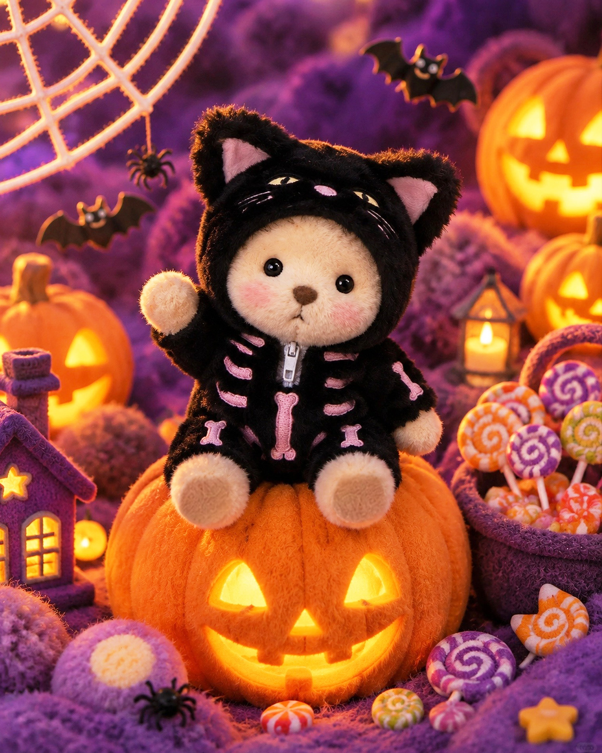 Getahug Halloween Carnival Series Mini Bear Plush Blind Box | 5.9 Inches Pendant Keychain Bag Charm Gift (Pre-sale)