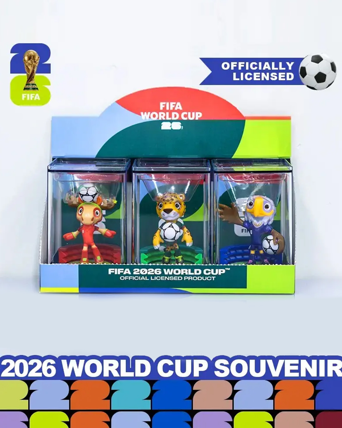 Getahug FIFA World Cup 2026 Official Mascot Figurine Set | Premium Acrylic Display Collectible Gift for Soccer Fans