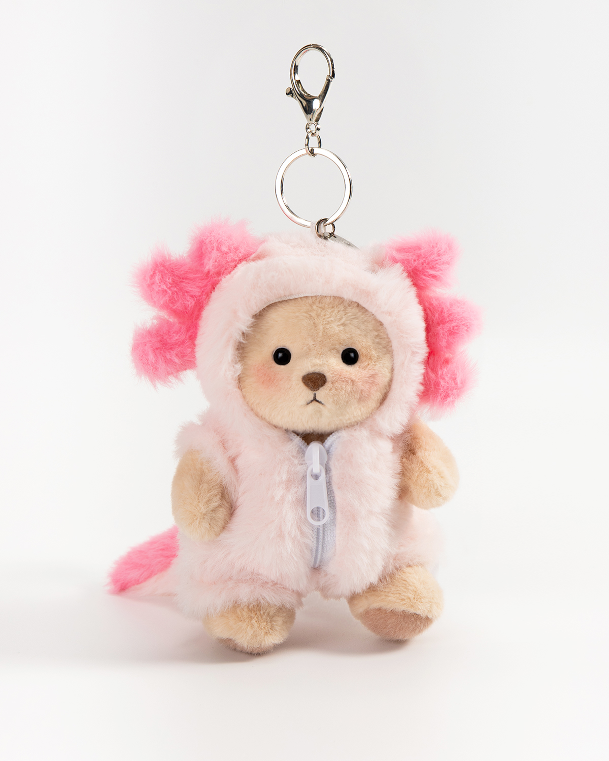 Getahug Axolotl Mini Bear Keychain | 5.9 Inches Plush Bag Charm Stuffed Animal Gift