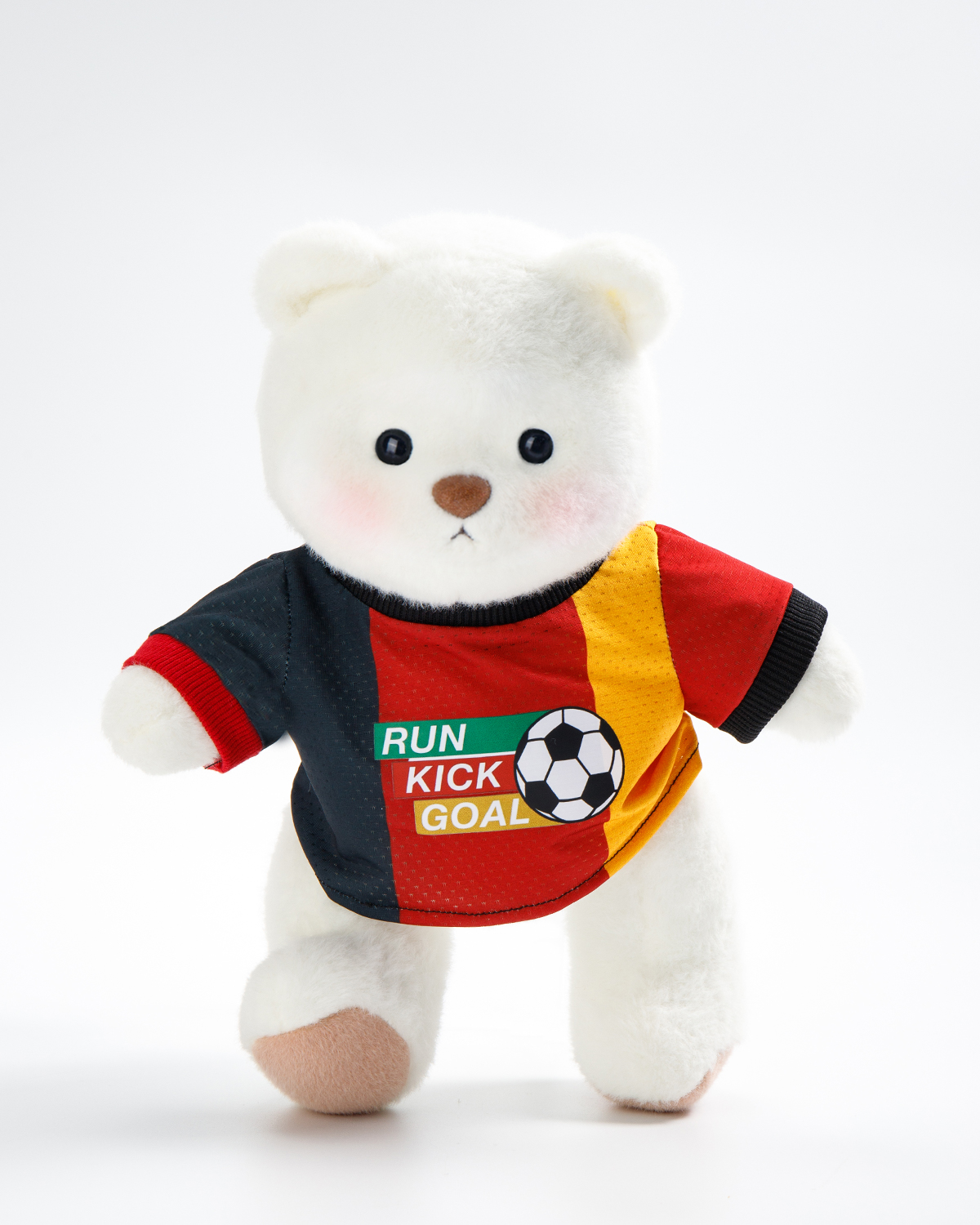 Getahug Soccer Keep Going Teddy Bear | Handmade Jointed Stuffed Animal Gift for Football Fans