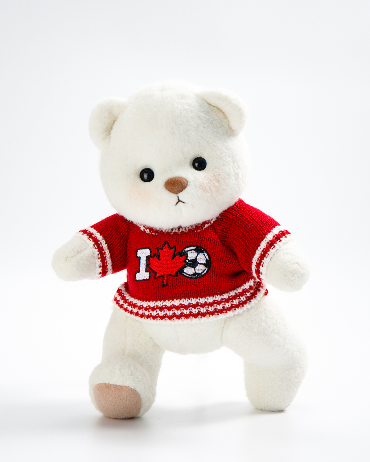Getahug Soccer Fan Teddy Bear | Handmade Jointed Stuffed Animal Gift for Football Fans