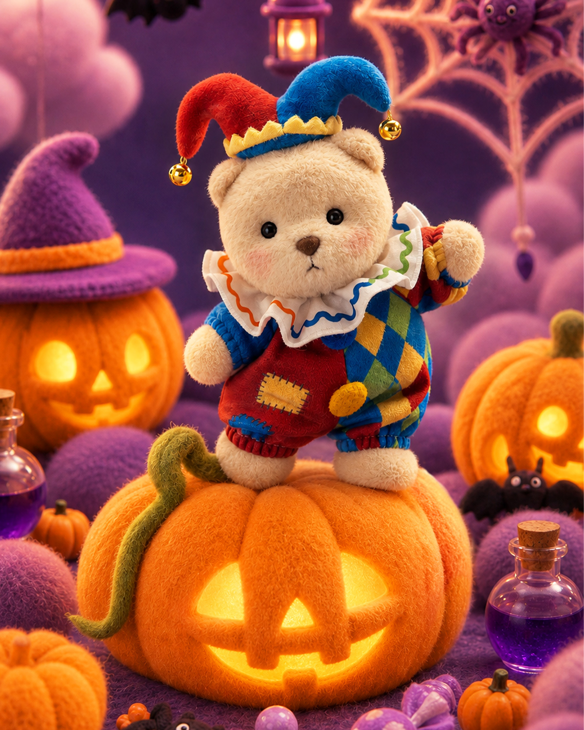Getahug Halloween Carnival Series Mini Bear Plush Blind Box | 5.9 Inches Pendant Keychain Bag Charm Gift (Pre-sale)