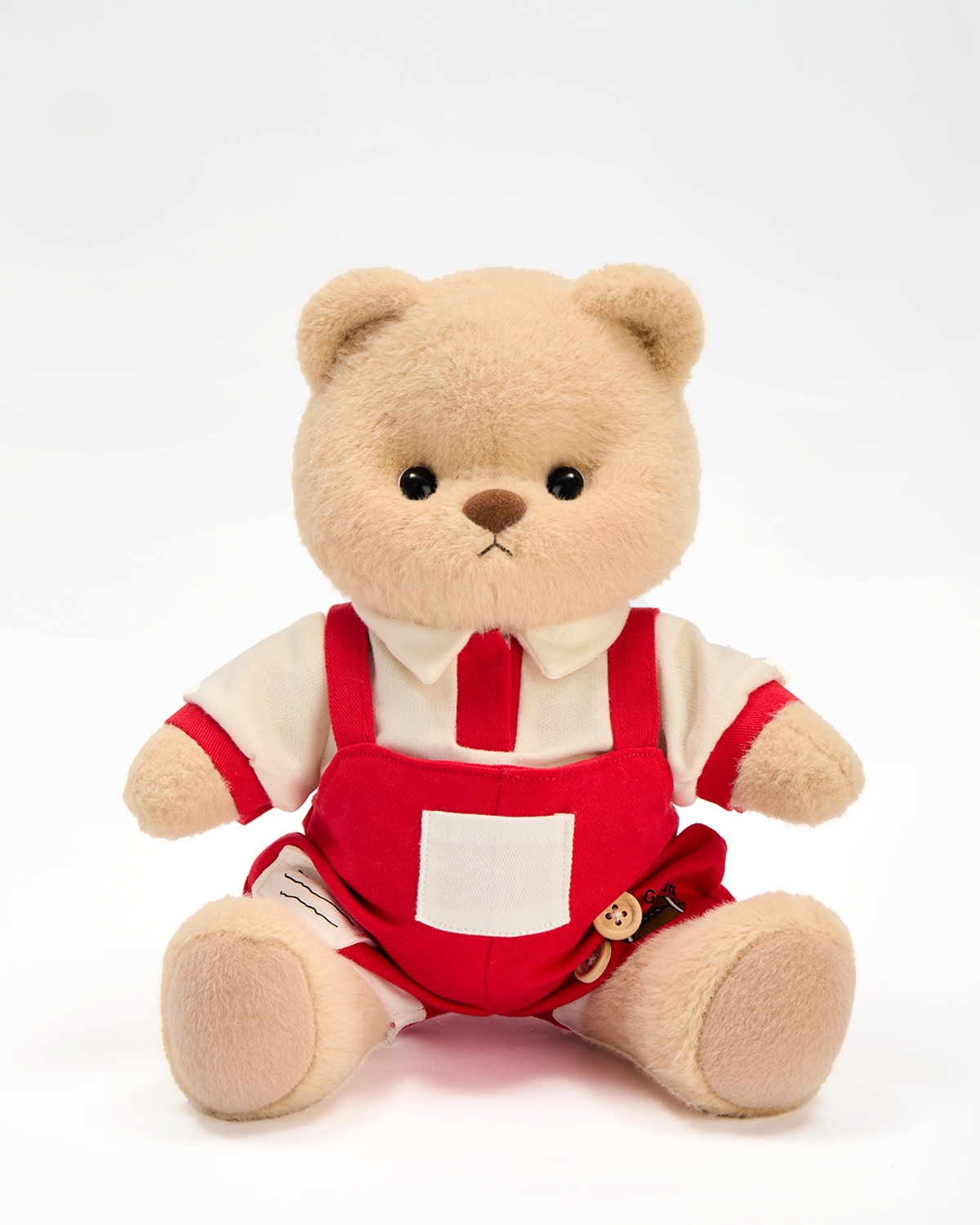 Getahug Red Football Overalls Bear | Handmade Jointed Stuffed Animal Gift