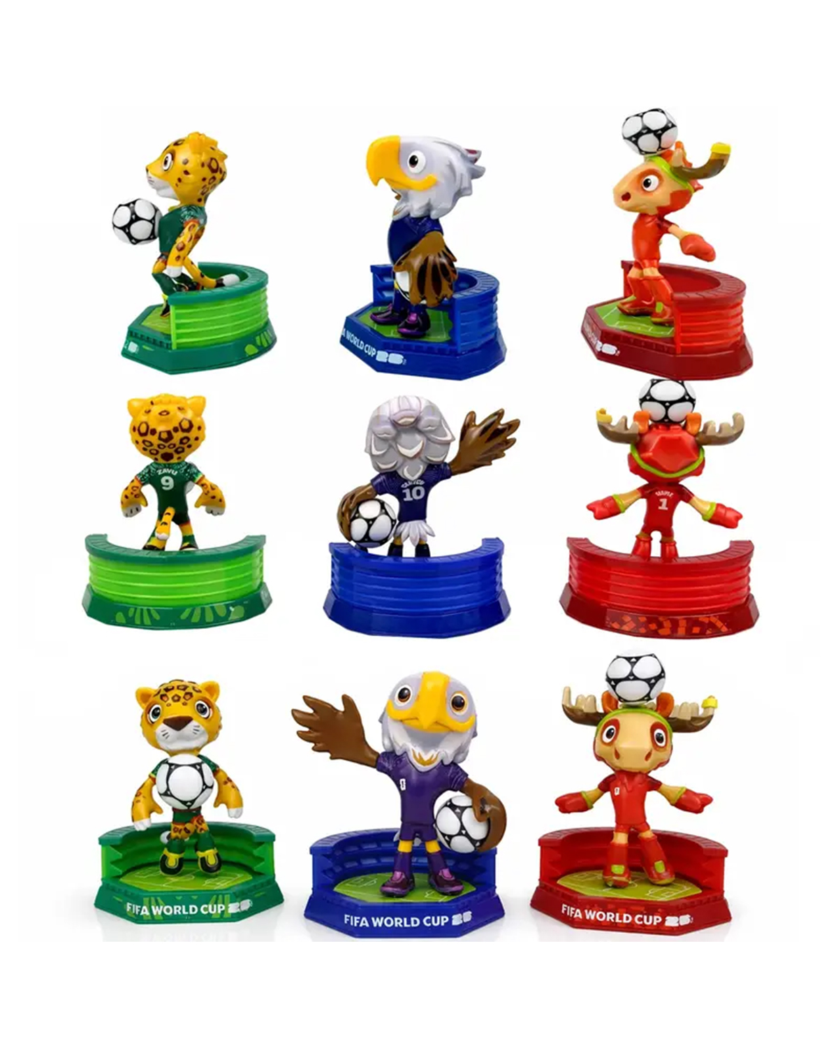 Getahug FIFA World Cup 2026 Official Mascot Figurine Set | Premium Acrylic Display Collectible Gift for Soccer Fans
