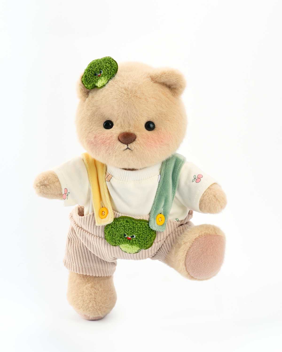 Getahug 🥦Broccoli Overalls Bear | Handmade Jointed Teddy Bear Gift
