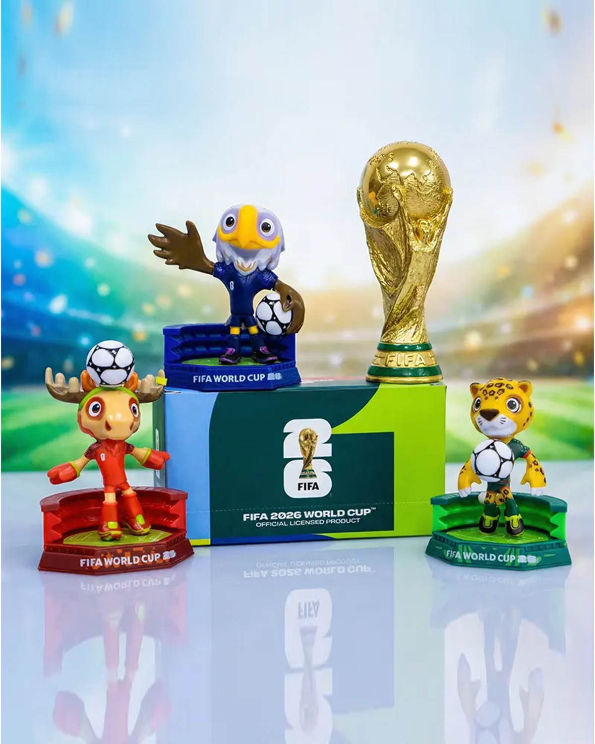 Getahug FIFA World Cup 2026 Official Mascot Figurine Set | Premium Acrylic Display Collectible Gift for Soccer Fans