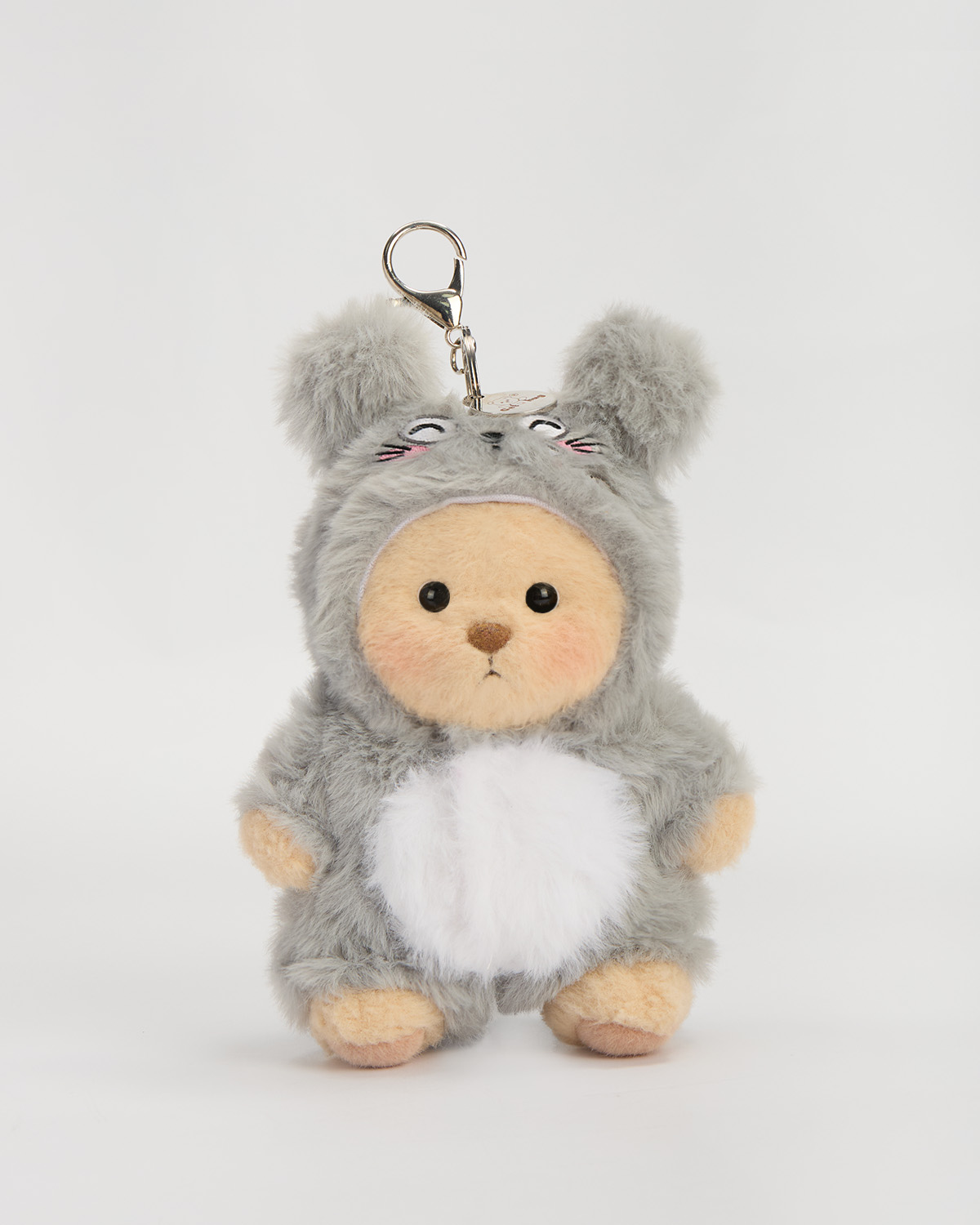 Getahug 5.9 Inches Fluffy Totoro Brown Mini Bear Pendant Keychains Gift