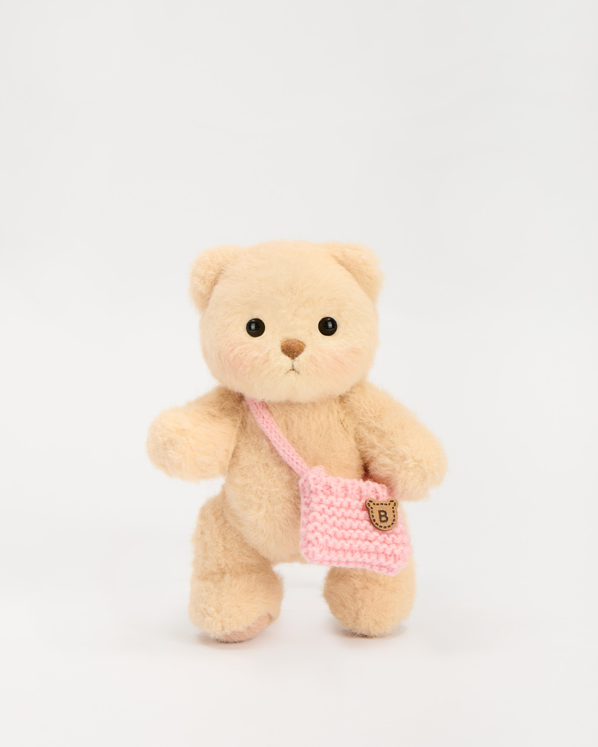 Pink Knitted Bag (Bag Only) | Suitable for 5.9 Inches Mini Teddy Bear