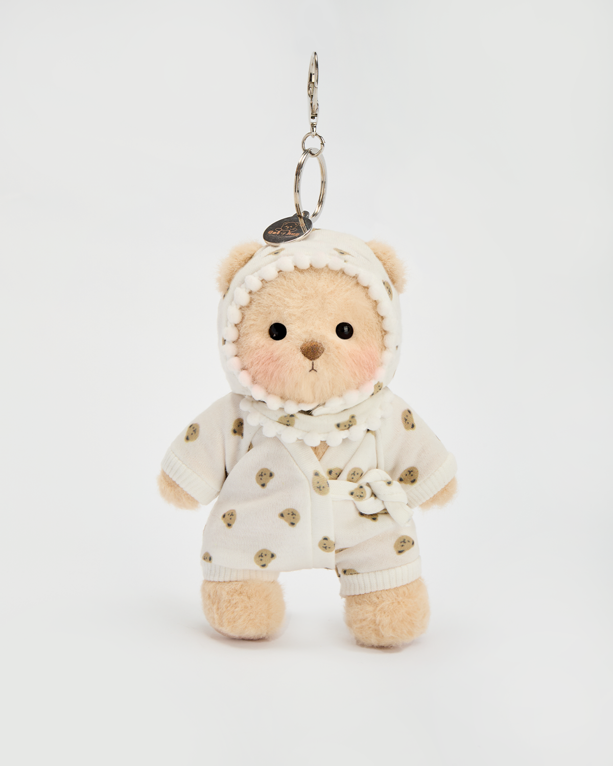 Getahug 5.9 Inches Pajamas Brown Mini Bear Bag Charm Keychains Gift