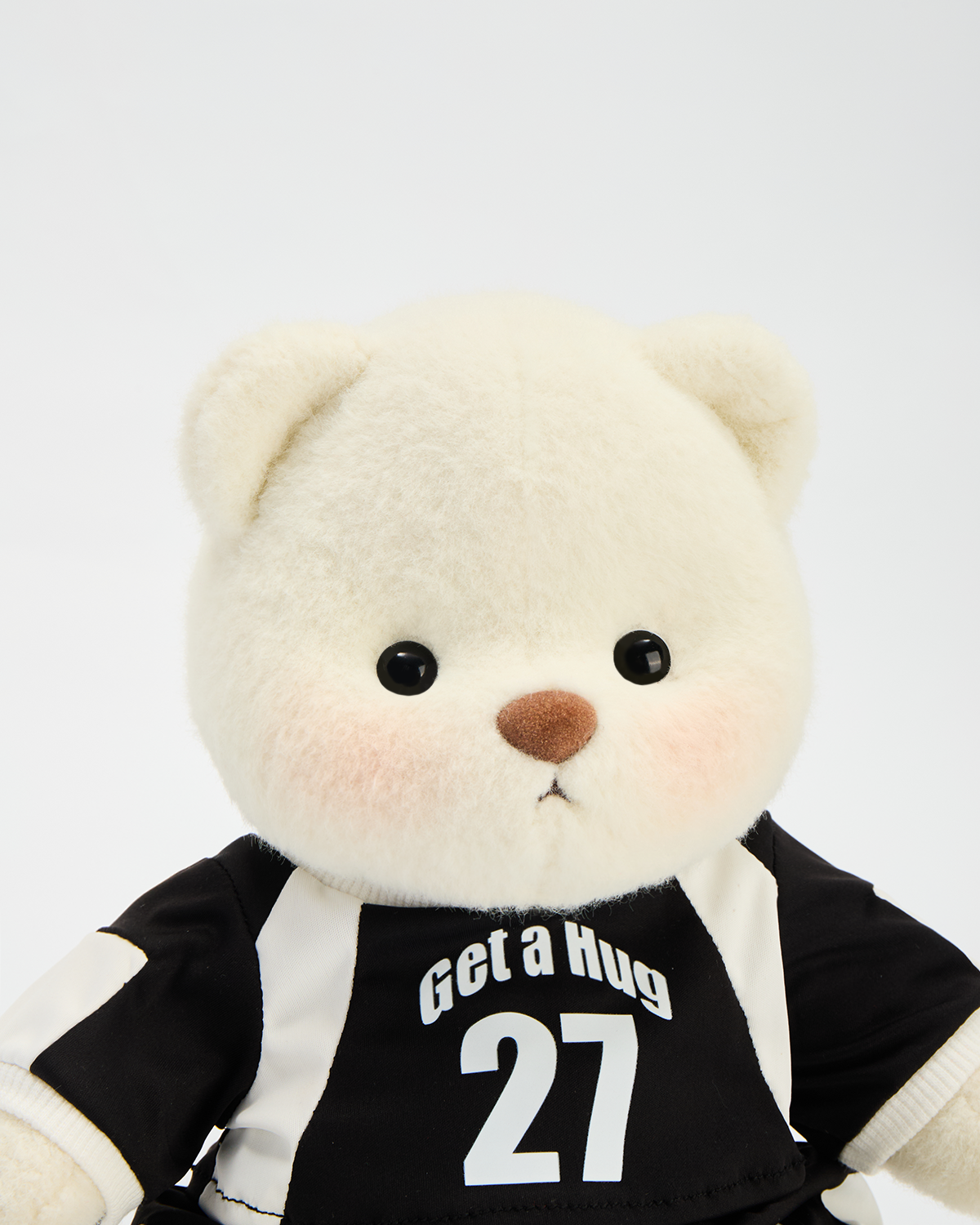 Getahug No. 27 Black Basketball Jersey Bear | Handmade Jointed Stuffed Animal Gift
