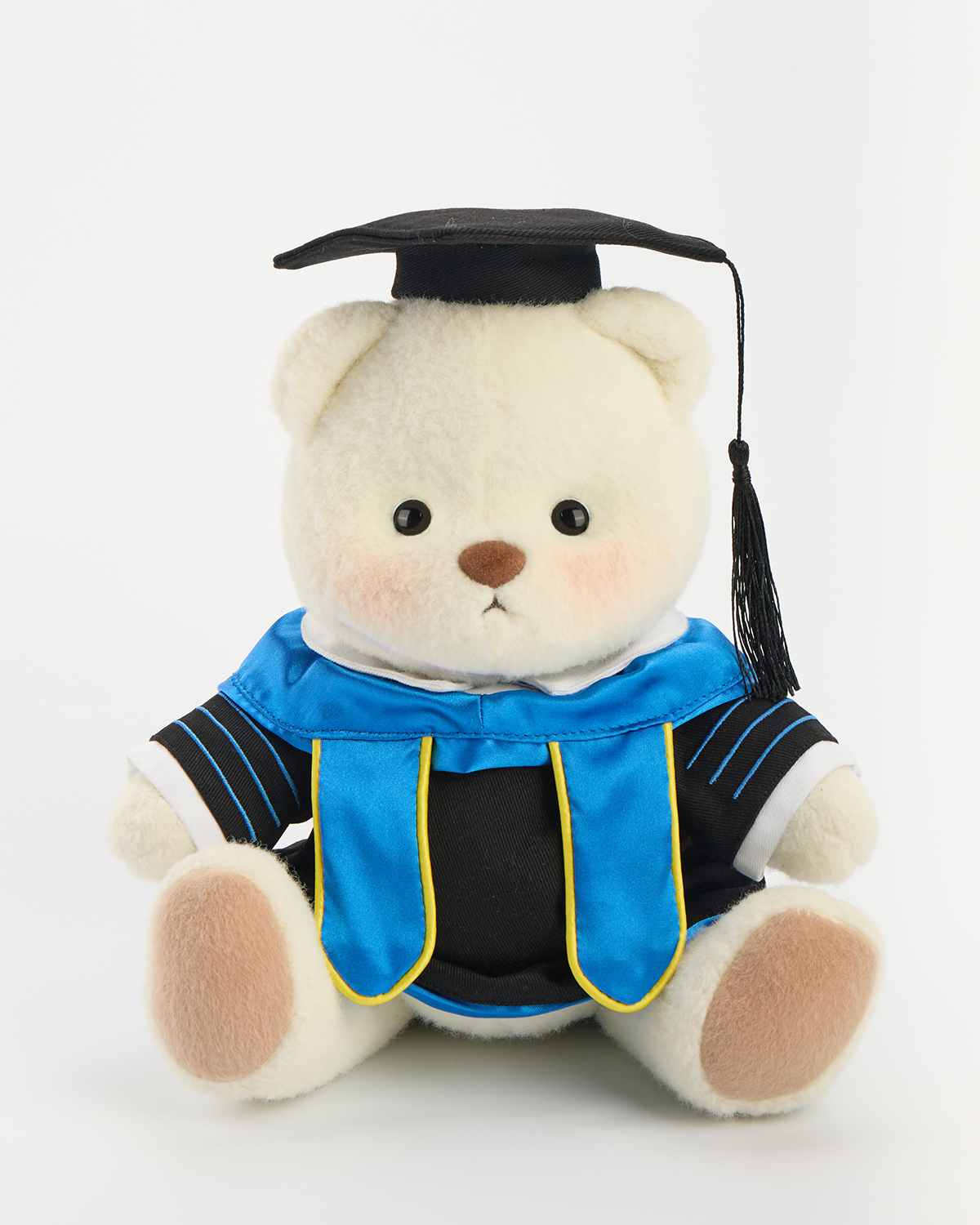 Getahug Graduation Cap and Gown Blue Stole Bear | Handmade Jointed Teddy Bear Gift