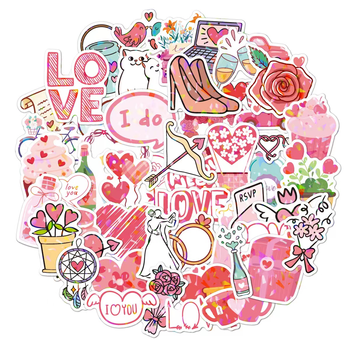 Valentine's Day Stickers 50 pcs