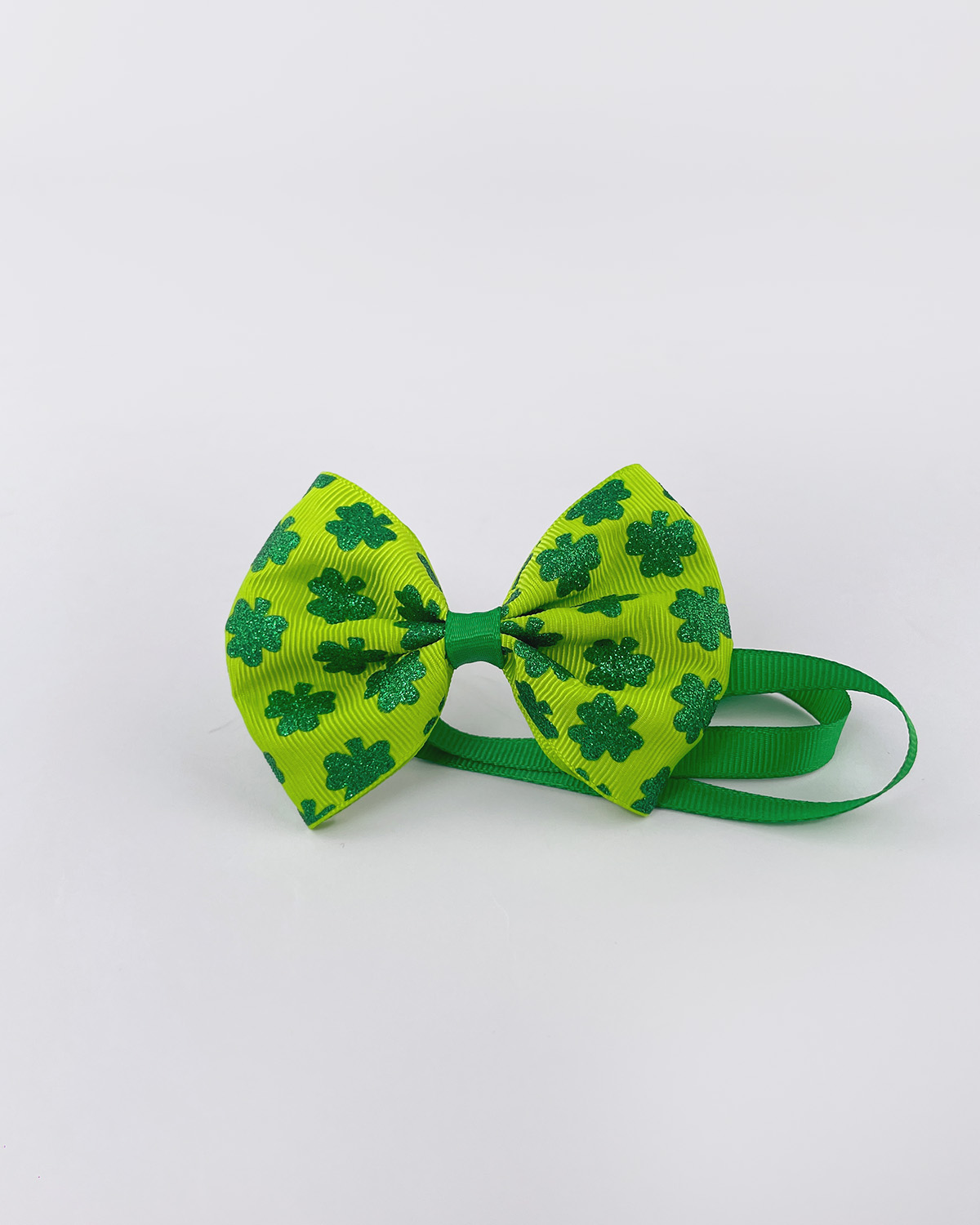 Green Clover Green Bow Tie | Teddy Bear Clothes