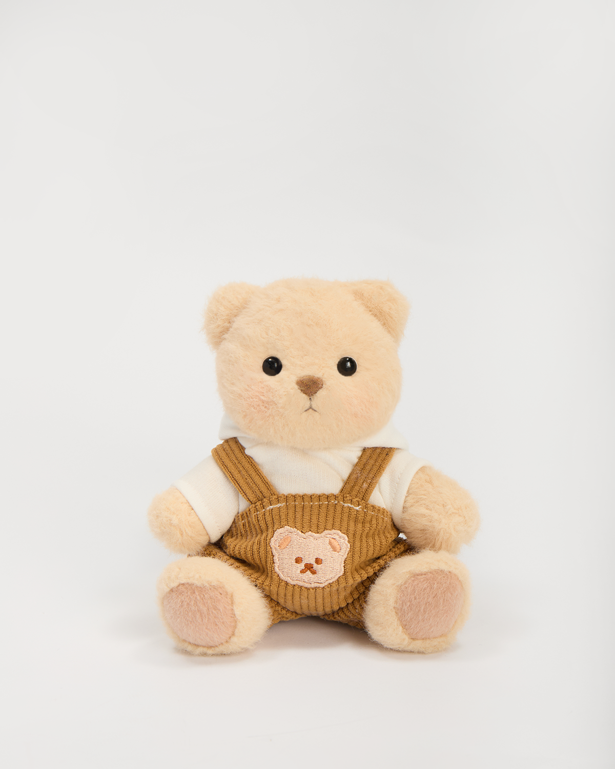 Getahug 5.9 Inches Brown Overalls Brown Mini Bear Bag Charm Keychains Gift