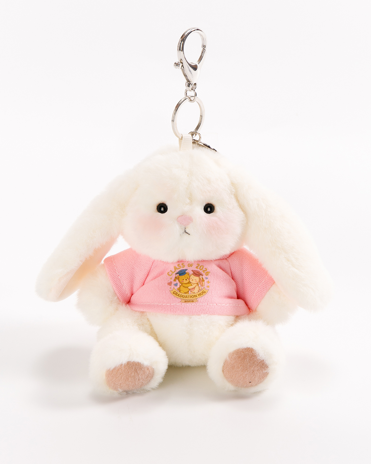 Getahug Class of 2026 Graduation Mini Bunny Keychain | 5.9 Inches Plush Bag Charm Gift