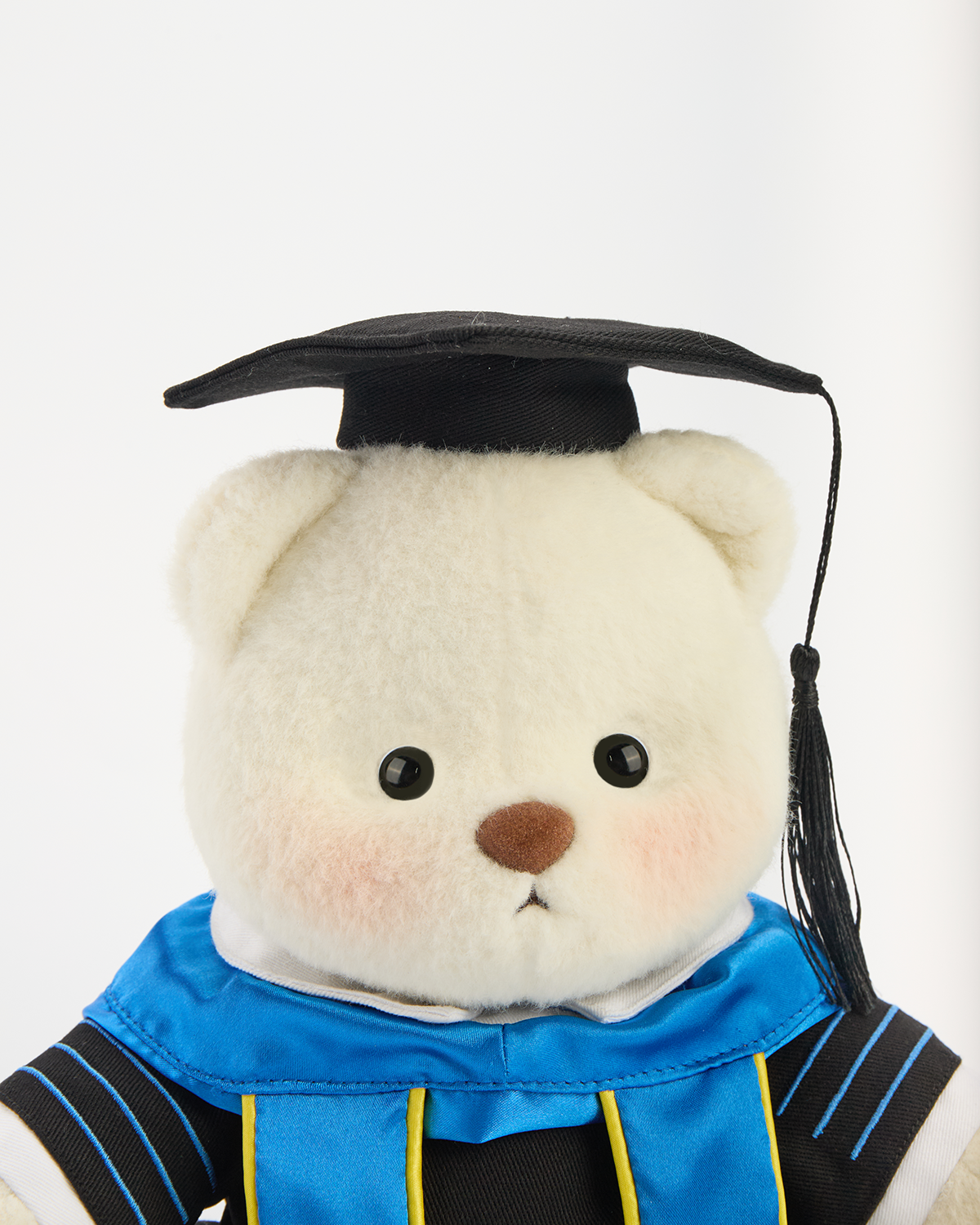 Getahug Graduation Cap and Gown Blue Stole Bear | Handmade Jointed Teddy Bear Gift