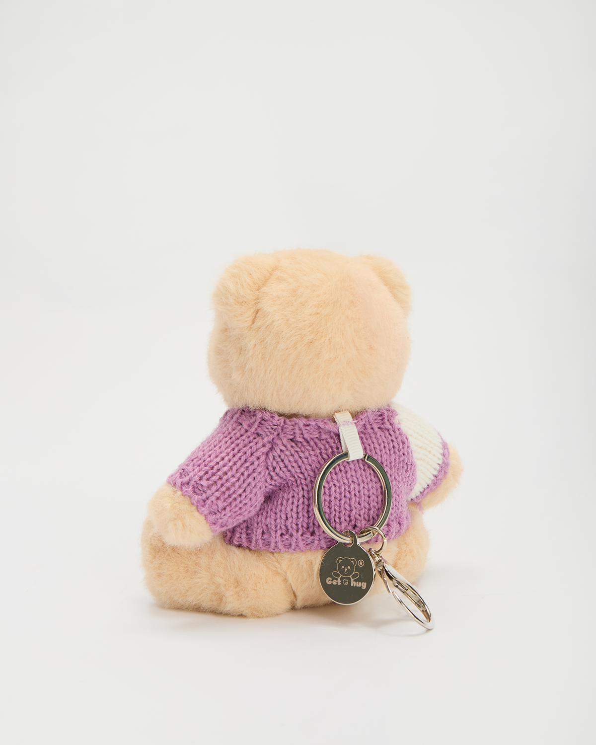Getahug 5.9 Inches Purple Sweater Brown Mini Bear Pendant Keychain Gift
