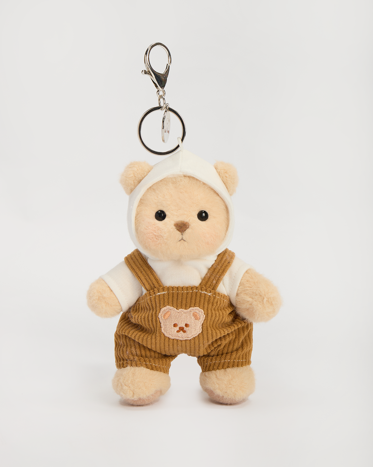 Getahug 5.9 Inches Brown Overalls Brown Mini Bear Bag Charm Keychains Gift