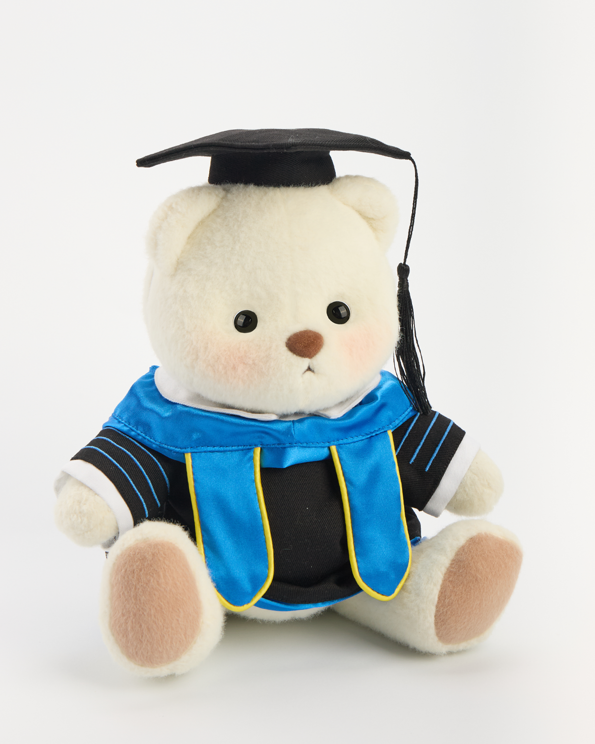 Getahug Graduation Cap and Gown Blue Stole Bear | Handmade Jointed Teddy Bear Gift