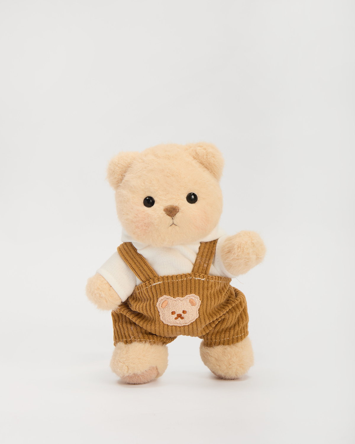 Getahug 5.9 Inches Brown Overalls Brown Mini Bear Bag Charm Keychains Gift