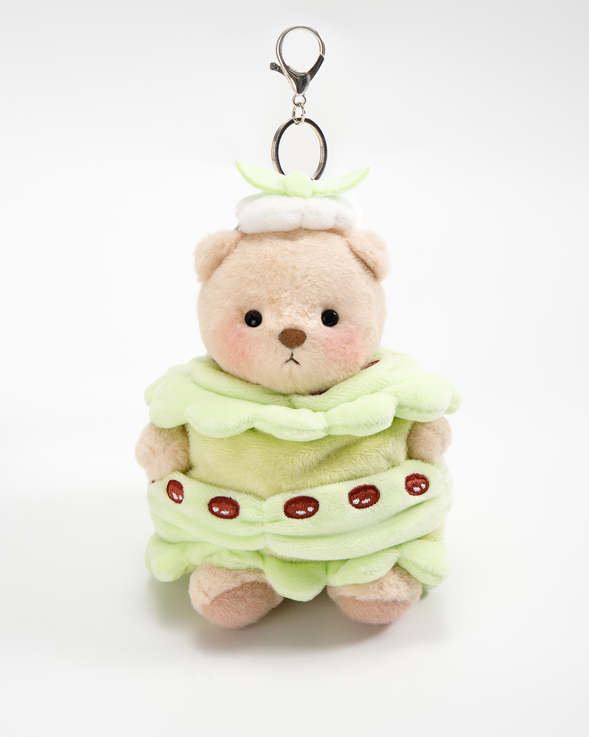 Getahug Matcha Cake Mini Bear Keychain | 5.9 Inches Plush Bag Charm Stuffed Animal Gift