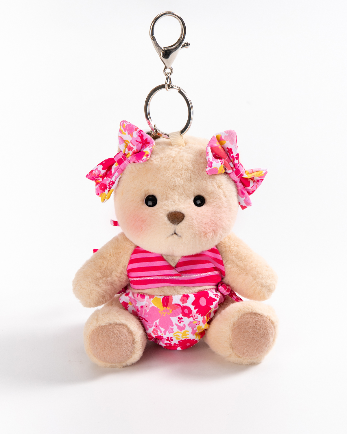 Getahug Pink Paradise Bikini Mini Bear Keychain | 5.9 Inches Plush Bag Charm Stuffed Animal Gift