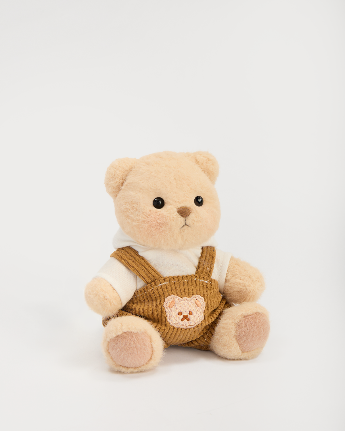 Getahug 5.9 Inches Brown Overalls Brown Mini Bear Bag Charm Keychains Gift