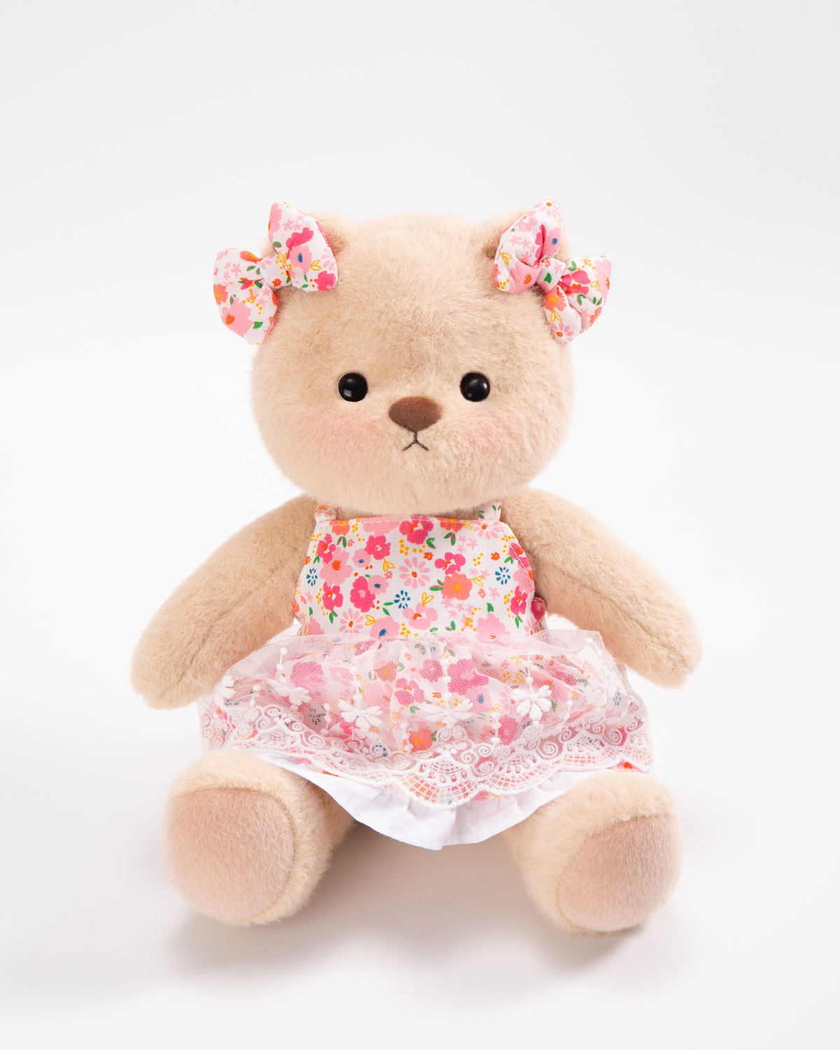 Getahug Pink Floral Lace Dress Bear | Handmade Jointed Teddy Bear Stuffed Animal Gift